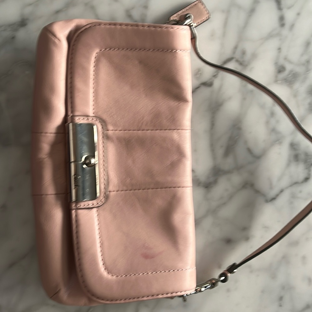 Coach convertible purse/wristlet, blush pink